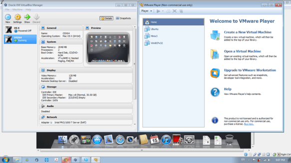 My VMs. OS X, Ubuntu, Minix, Win8